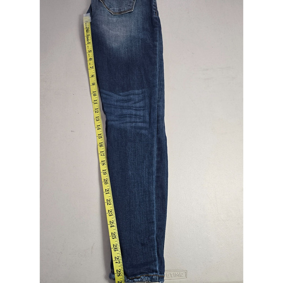 KanCan Jeans Women's 3 / 25 Blue Dark Wash Ankle Super Skinny Distressed - Picture 10 of 16